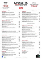 La Casetta menu