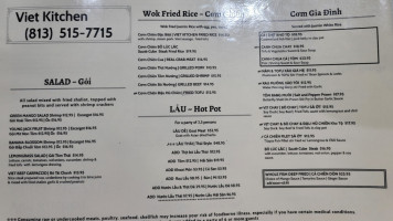 Zamorins menu
