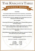The Knights Table menu