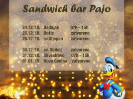Sandwich Pajo' menu