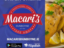 Macari's Take Away menu