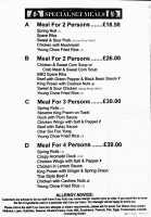 Regency menu