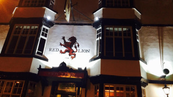 The Official Red Lion Leek outside