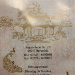 Gaststaette Duong Chihusu menu