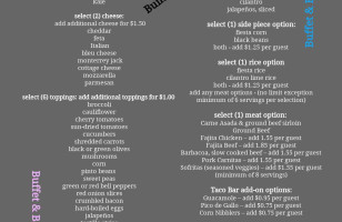 Restoran Vrške menu