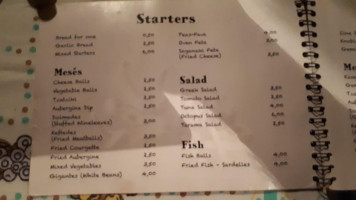 Monster Kebab menu