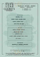 Cooke's Of Caragh menu