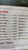 The Regency Tandoori Westgate menu
