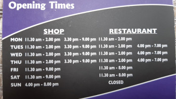 Mister C's menu