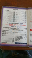 Simla Tandoori Bognor Regis menu