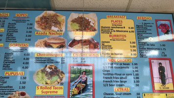 Pizza Time menu