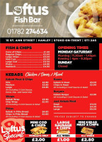 Loftus Fish menu