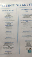 The Singing Kettle menu