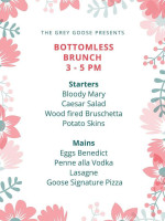 The Grey Goose menu