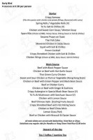 Victoria Asian Cuisine menu