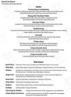 Victoria Asian Cuisine menu