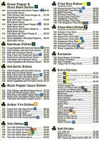 Maxim's Chinese/thai Takeaway menu