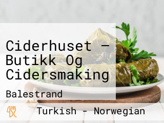 Ciderhuset – Butikk Og Cidersmaking